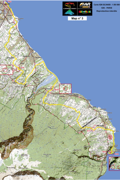 Mapa trzeciego etapu - 41-kilometrowego odcinka rowerowego.